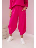 Bavlněná mikina kalhoty set fuchsie Bavlněná mikina kalhoty set fuchsie
