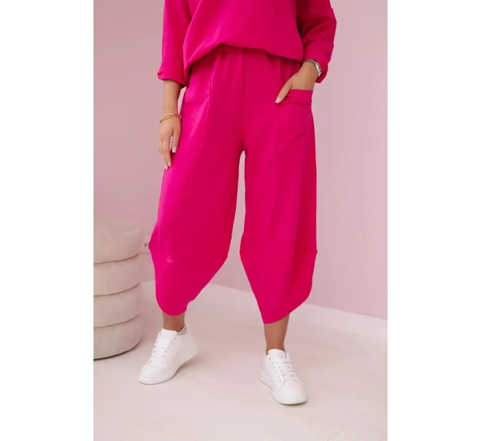 Bavlněná mikina kalhoty set fuchsie Bavlněná mikina kalhoty set fuchsie
