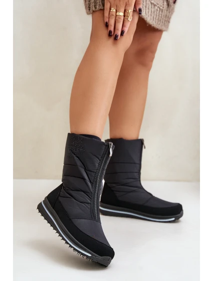 Dámské Sněhule Se Zipem model 21677064 Černé - Boto Dámské Sněhule Se Zipem model 21677064 Černé - Boto