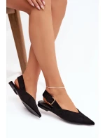 Dámské baleríny s přezkou Tanelia – černé Dámské baleríny s přezkou Tanelia – černé