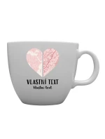 Personalizovaný MEGA XXL keramický hrnek 1000 ml - dvě mapy jako srdce