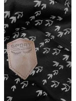 Černá sportovní mikina s kapucí a se vzorem model 21310448 - 6&8 Fashion