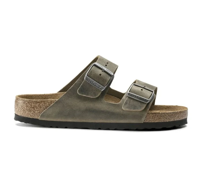 žabky Arizona Soft  Leather  Khaki model 21265516 - Birkenstock