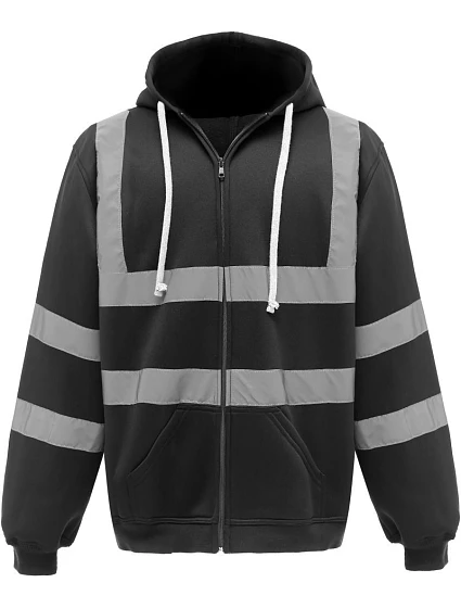 Yoko HVK 07 Hi-Vis mikina s kapucí 79.VK07 black Yoko HVK 07 Hi-Vis mikina s kapucí 79.VK07 black