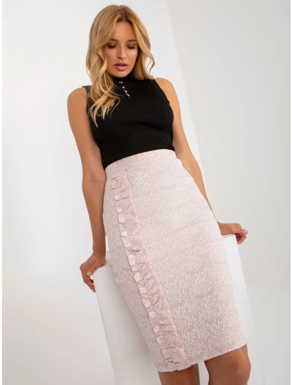 Spódnica LK SD model 18625279 jasny różowy - FPrice