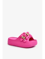 Dámské pěnové pantofle s ozdobami na silné podrážce Fuchsia Bremavia