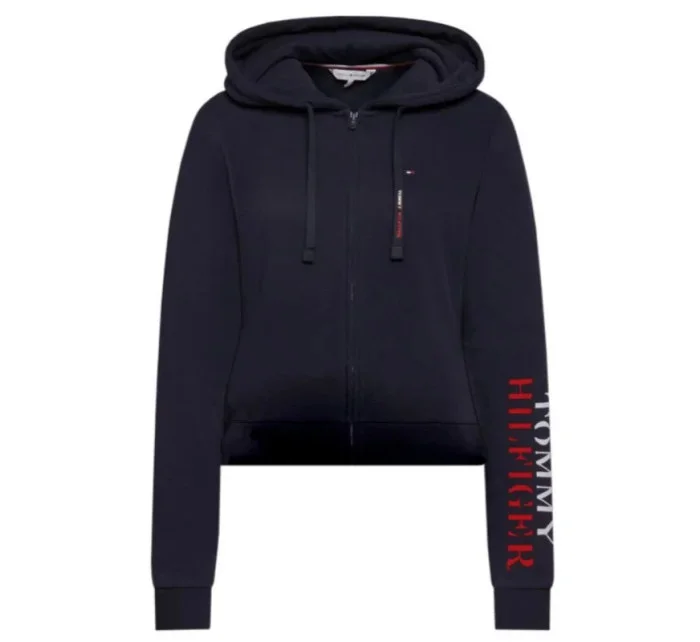 Zkrácená mikina s kapucí W UW0UW03938 tmavě modrá - Tommy Hilfiger Zkrácená mikina s kapucí W UW0UW03938 tmavě modrá - Tommy Hilfiger