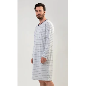 Pánská noční košile s dlouhým rukávem model 17774765 - Gazzaz Pánská noční košile s dlouhým rukávem model 17774765 - Gazzaz
