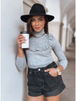 Dámský svetr NOAH světle šedý Dstreet MY1410 Dámský svetr NOAH světle šedý Dstreet MY1410