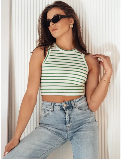 Dámský pruhovaný top STELLA MAE white FashionStreet RY2271