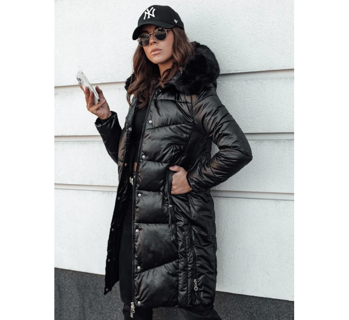 Dámská prošívaná zimní bunda s kapucí černá ULTRAWAY FashionStreet TY4628