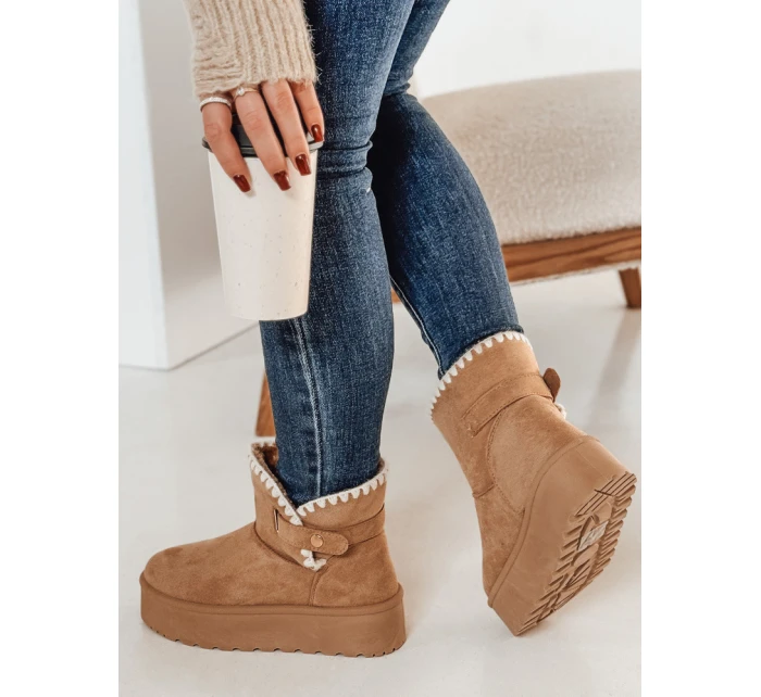 Dámské kozačky FLUFFIEZ camel FashionStreet ZY0561