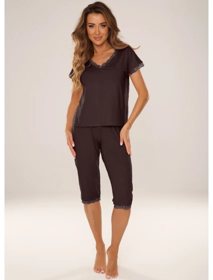 Pyžamo De Lafense 880 Hazel kr/sr S-2XL Pyžamo De Lafense 880 Hazel kr/sr S-2XL