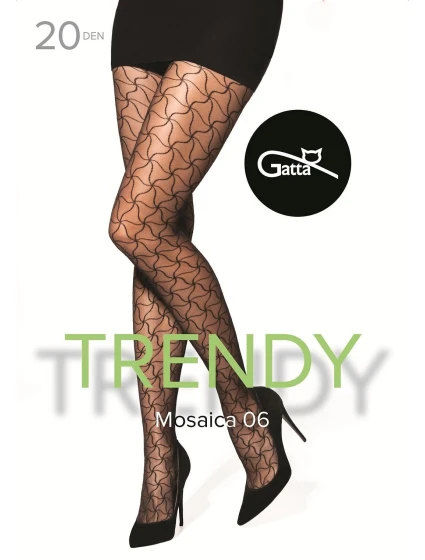 Punčocháče Gatta Trendy Mosaica wz.06 20 den 5-XL