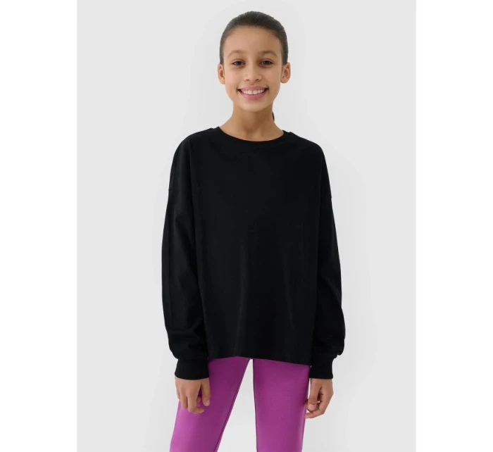 Dívčí oversize hladký rukáv s dlouhým rukávem model 21435569 - 4F Dívčí oversize hladký rukáv s dlouhým rukávem model 21435569 - 4F