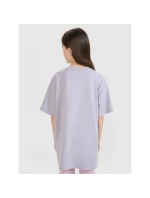 Dívčí tričko oversize s potiskem 4F 4FJRSS25TTSHF2646-25S