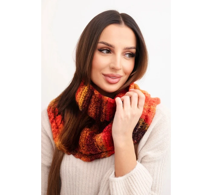 Komin dámský vlněný šál zimní  červený model 21860894 - K-Fashion