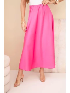 Dámská viskózová áčková sukně růžová