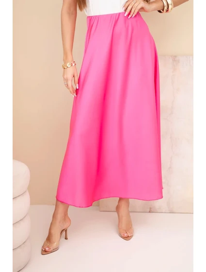 Dámská viskózová áčková sukně růžová