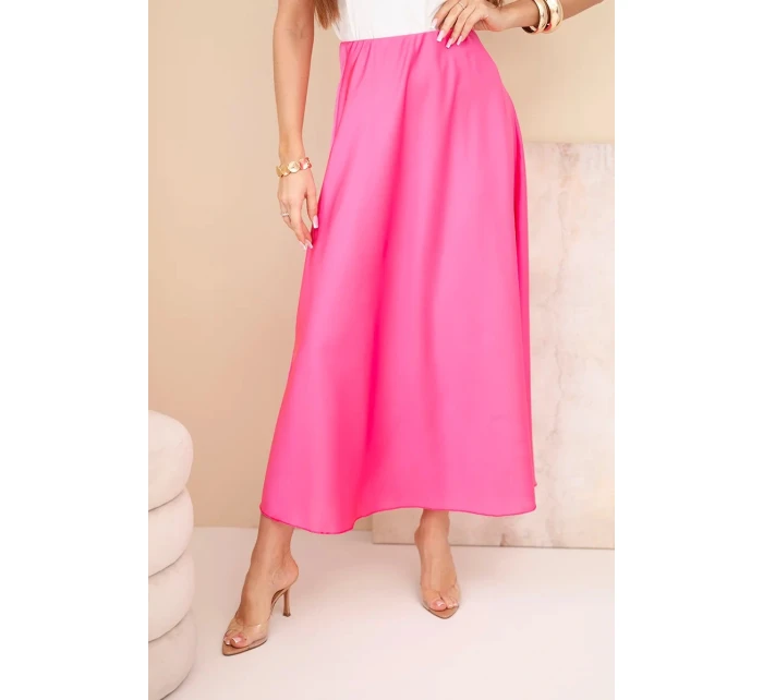 Dámská viskózová áčková sukně růžová