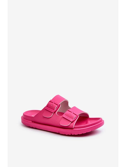 Lehké pěnové dámské žabky s přezkami Big Star model 21660717 Fuksie - Big Star Shoes
