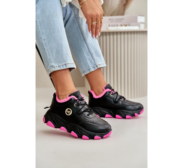 Zateplené Dámské Sportovní Boty Na Na Platformě Černé model 21668455 - Boto Zateplené Dámské Sportovní Boty Na Na Platformě Černé model 21668455 - Boto