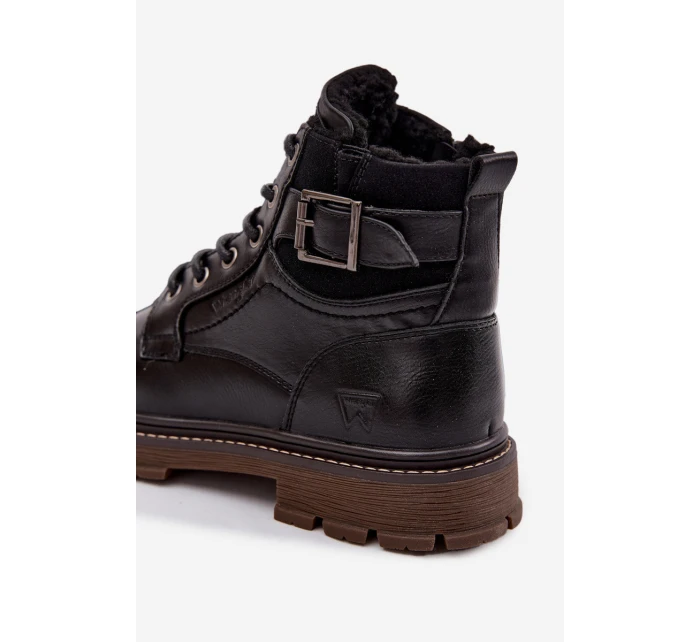 Pánské zimní boty model 21713707 tmavě hnědé - Wrangler Pánské zimní boty model 21713707 tmavě hnědé - Wrangler