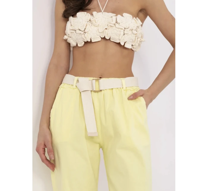 Kalhoty DHJ SP 20506.79 světle žluté