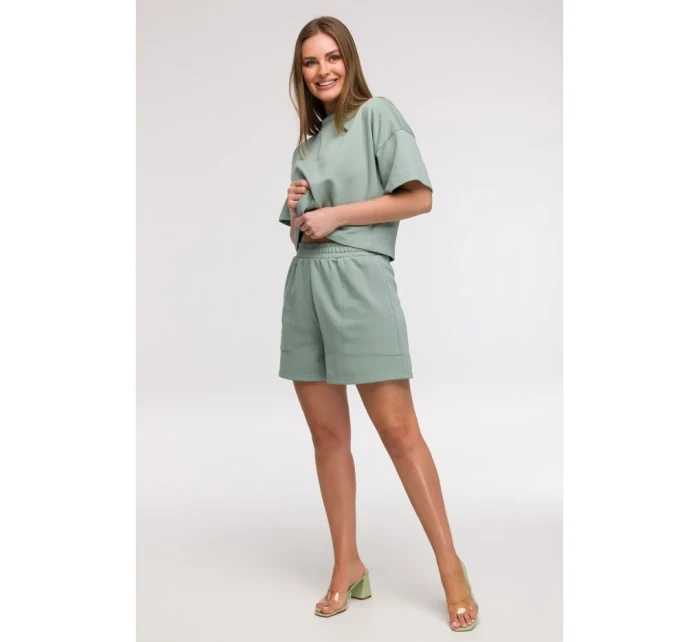 model 21047240 Šortky s kapsami mátové - BeWear