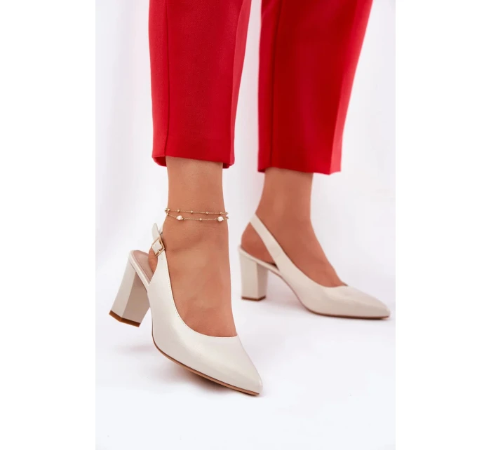 Dámské pohodlné lodičky na podpatku Sergio Leone – perlové Dámské pohodlné lodičky na podpatku Sergio Leone – perlové