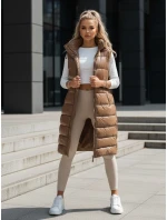 dámská prošívaná vesta v barvě camel Dstreet model 21970173 - FashionStreet