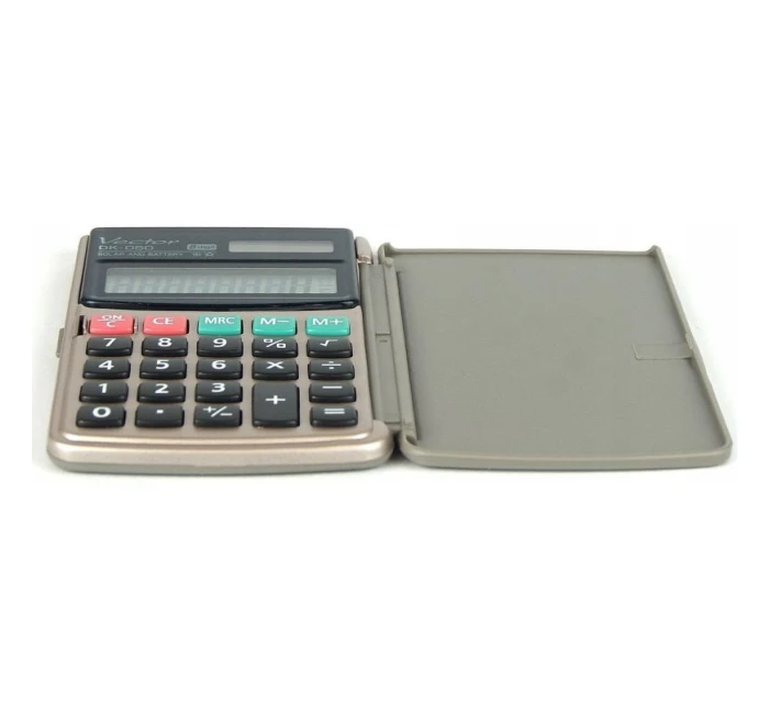 Kapesní kalkulačka Vector DK-050, šedá
