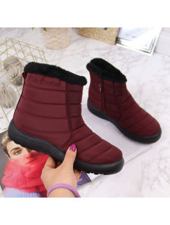Nepromokavé sněhové boty na zip NEWS W EVE181C burgundy