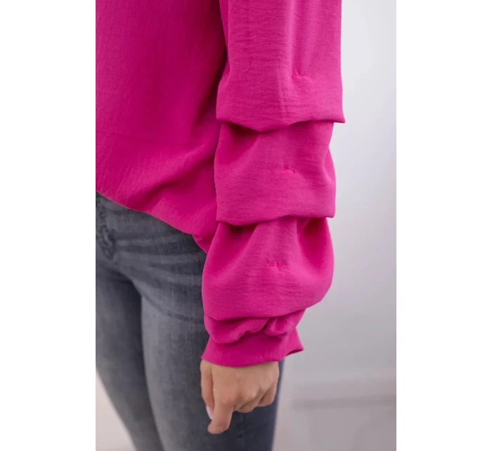 Španělská halenka s ozdobnými rukávy fuchsie Španělská halenka s ozdobnými rukávy fuchsie