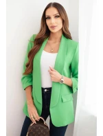 Dámská sako bez zapínání s podšívkou S/M světle zelená