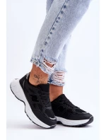 Modní Dámské Sportovní Boty S Síťovinou Černá Venice Modní Dámské Sportovní Boty S Síťovinou Černá Venice