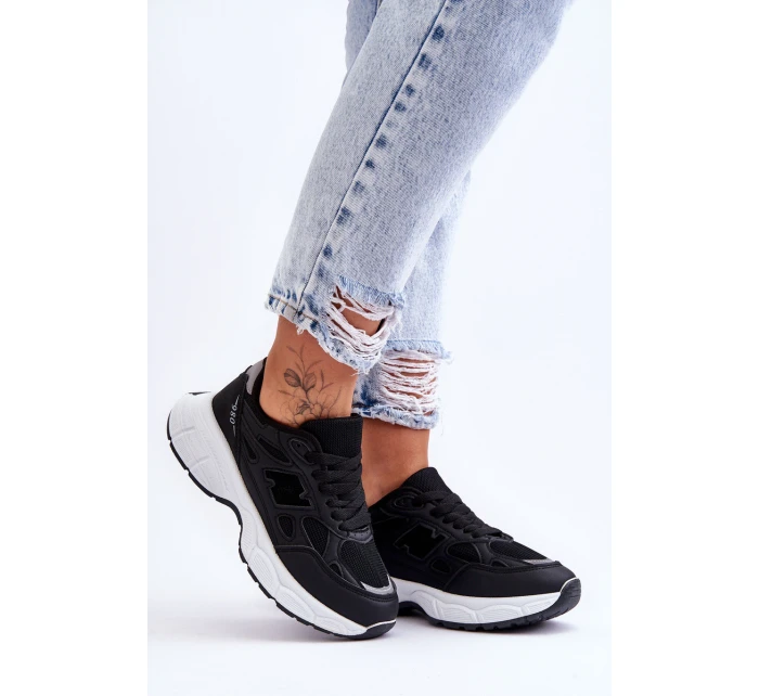 Modní Dámské Sportovní Boty S Síťovinou Černá Venice Modní Dámské Sportovní Boty S Síťovinou Černá Venice