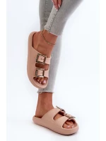 Lehké Dámské Žabky model 21661693 Beige - Zaxy