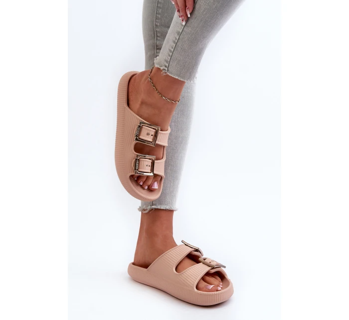 Lehké Dámské Žabky model 21661693 Beige - Zaxy