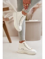 Dámské Tenisky Na Platformě Eko Kůže Big Star OO274064 Bílé Dámské Tenisky Na Platformě Eko Kůže Big Star OO274064 Bílé