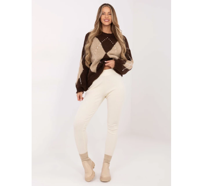 Sweter MI SW model 21782469 brązowy - FPrice Sweter MI SW model 21782469 brązowy - FPrice