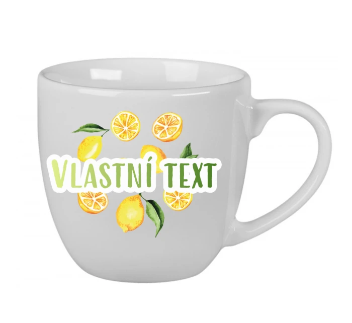 Personalizovaný keramický hrnek 400 ml s ovocem a textem Personalizovaný keramický hrnek 400 ml s ovocem a textem