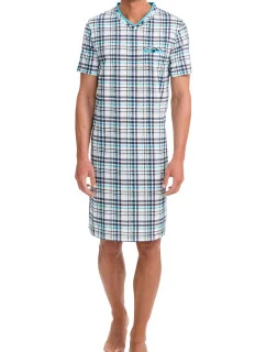 Pánská noční košile 12724-253 modrobílá - Vamp