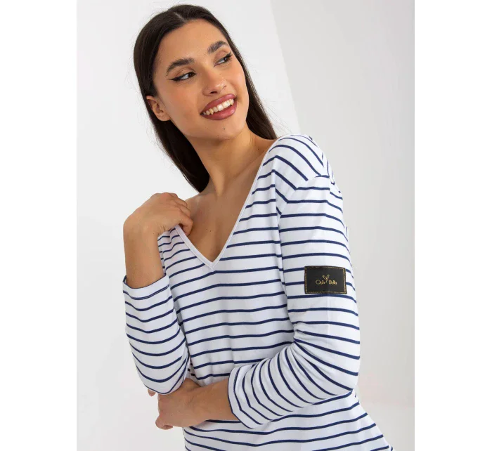 Dámské šaty BL1010.74 bílo-modré - FPrice