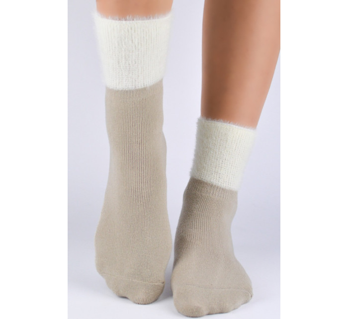 Dámské froté ponožky - nadýchaný lem SF001
