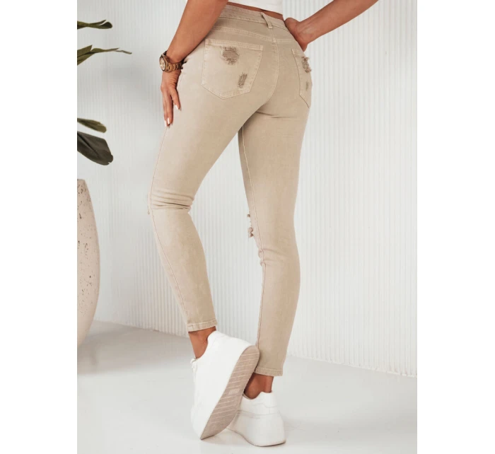 Dámské džínové kalhoty MOLI dark beige FashionStreet UY1872
