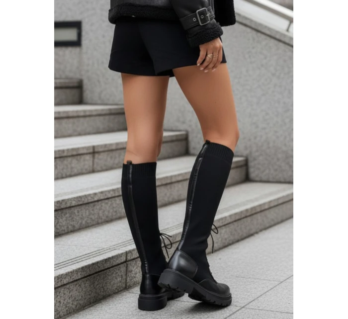 Dámské ponožkové boty černé Dstreet ZY1014