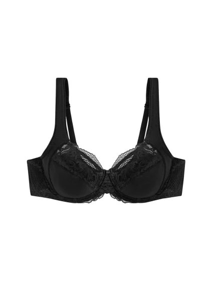 Dámská podprsenka Modern Lace+Cotton W02 - BLACK - černá 0004 - TRIUMPH