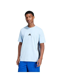 Pánské tričko adidas Essentials 3 Stripes, modré, JE6397