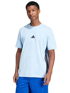 Pánské tričko adidas Essentials 3 Stripes, modré, JE6397